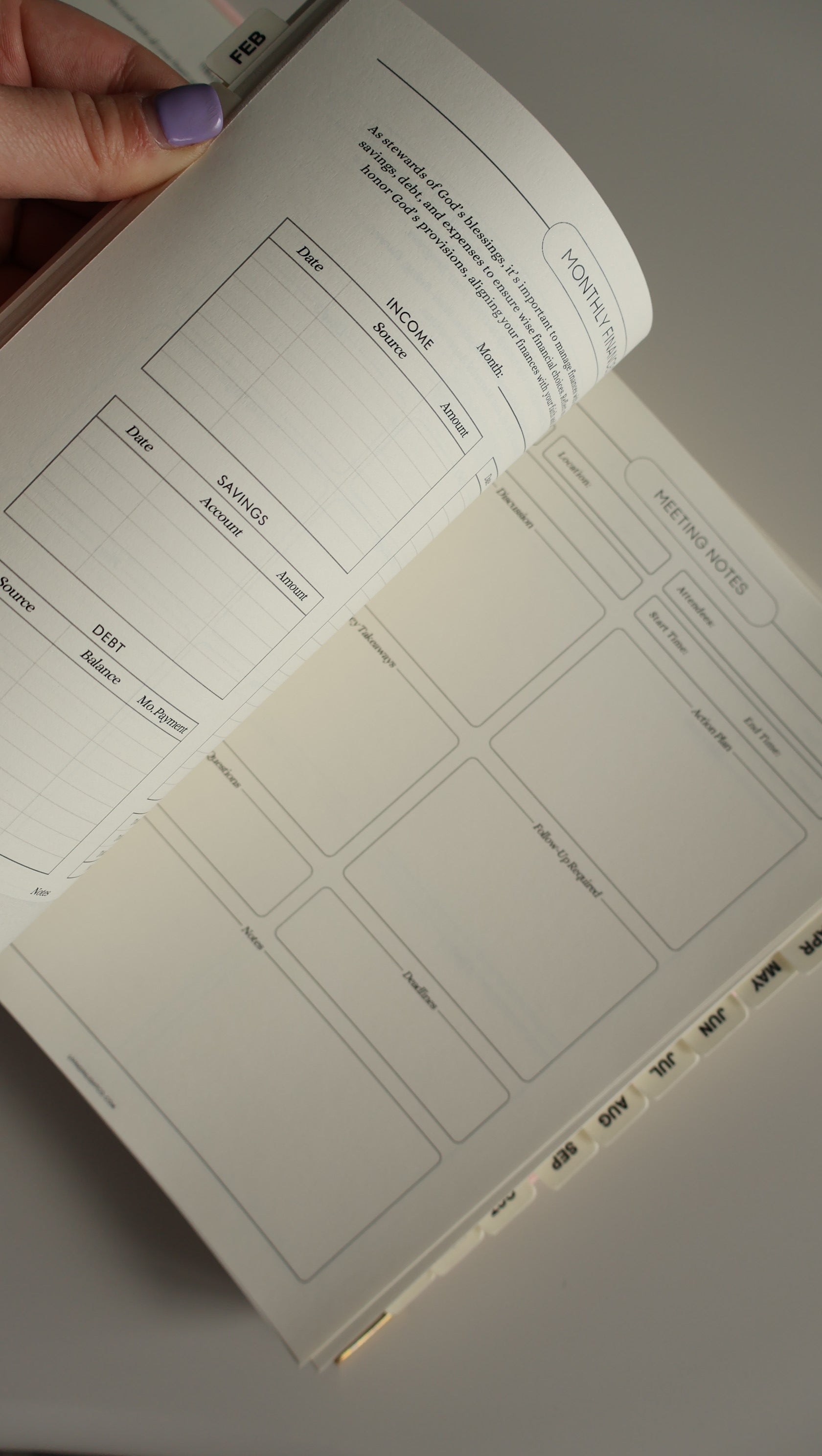【DISCERNMENT】Planning Formal Wind Runner Premium Leather Spiral Planner - Undated Modern Christian